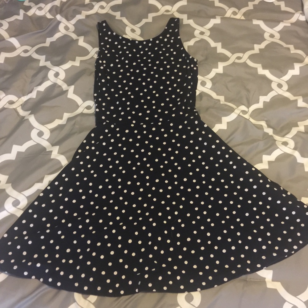 H&M Navy Polka Dot Dress